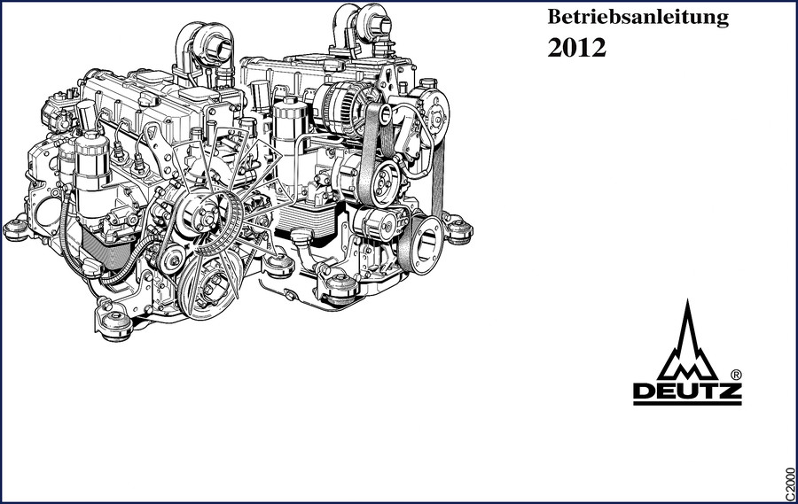Deutz C2000 2012 User Manual cover - OEM 84-page factory document