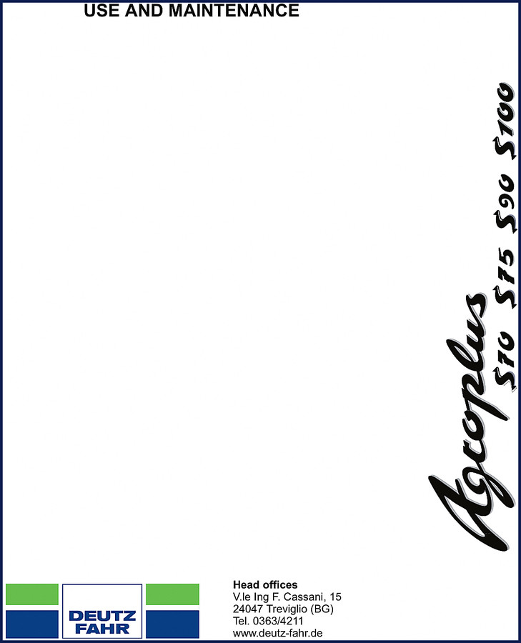 Deutz Fahr Agrokid 210 User Manual cover – 408 page factory document