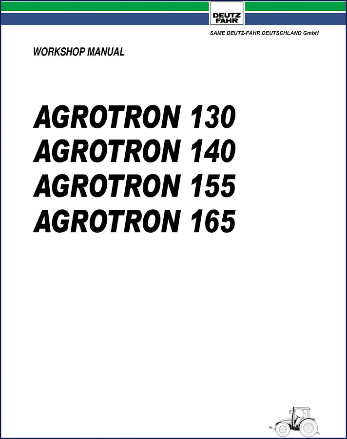Deutz Fahr AGROTRON 165 workshop manual factory service book 830 pages transmission hydraulics