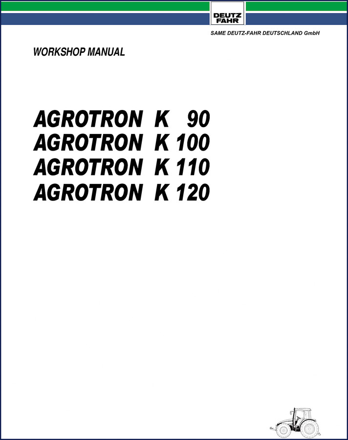Deutz Fahr AGROTRON K 120 workshop manual cover image