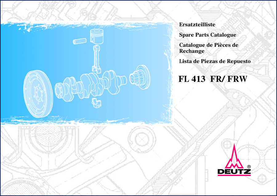 Deutz FL 413 Parts Catalog cover - 174 page OEM spare parts catalogue for diesel engines