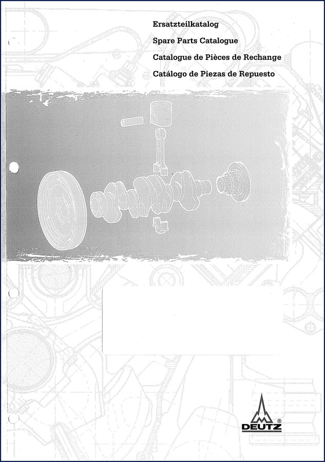 Deutz TBD 616 V 8 spare parts catalog cover, May 2004, 148 pages, official OEM document