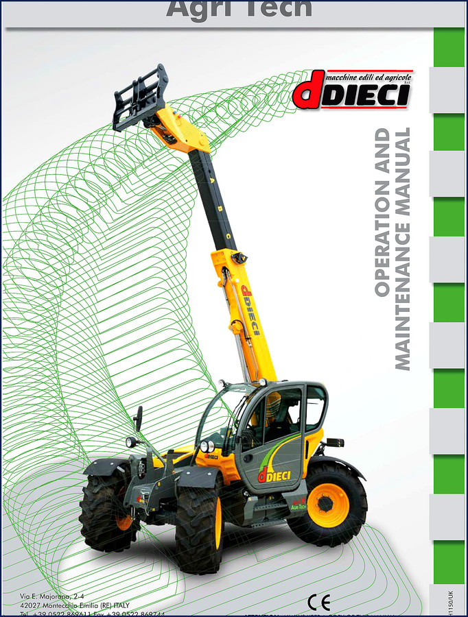Dieci Agri Tech 35.7 Vs operators manual cover 2011