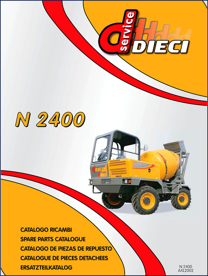 Dieci N 2400 Parts Catalog cover - OEM spare parts manual for telehandler