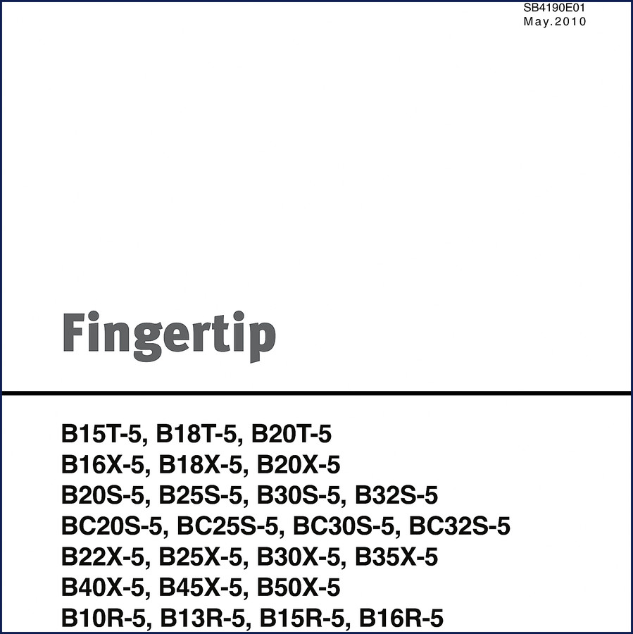 Doosan B15T-5 B18T-5 B20T-5 B16X-5 B18X-5 2008 Technical Manual cover page