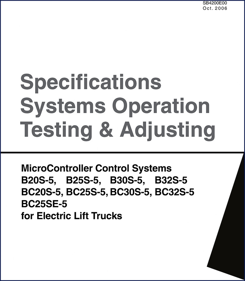 Doosan B20S-5 B25S-5 B30S-5 B32S-5 BC20S-5 2006 Technical Manual cover photo