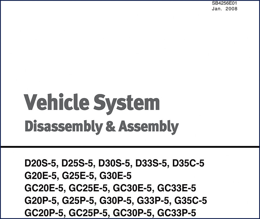 Doosan D20S-5 D25S-5 D30S-5 D33S-5 D35C-5 2008 Service Manual cover