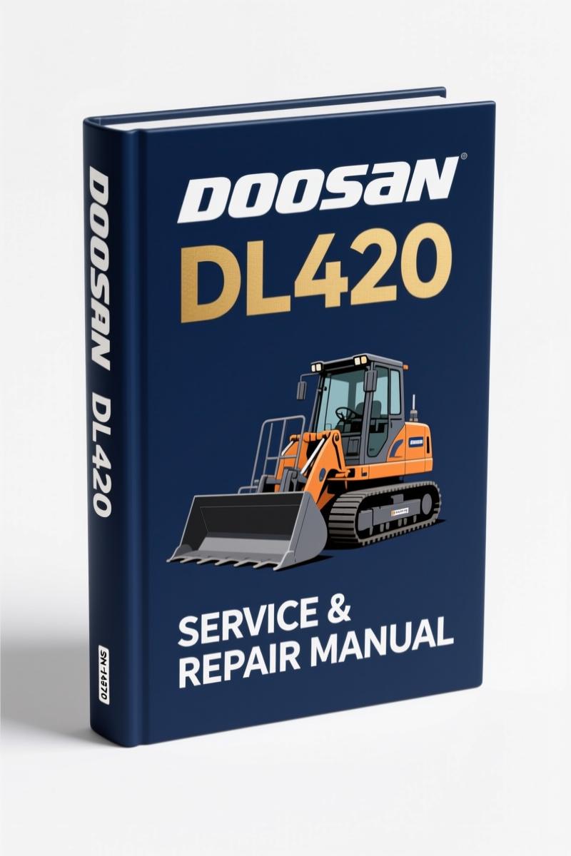 Doosan DL420 Technical Manual cover page 14-page OEM document