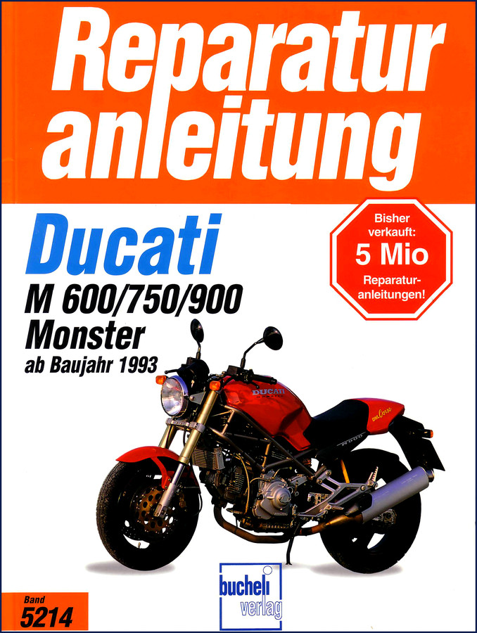 Ducati 600 750 900 Monster repair manual front cover Bucheli Verlag 91 pages