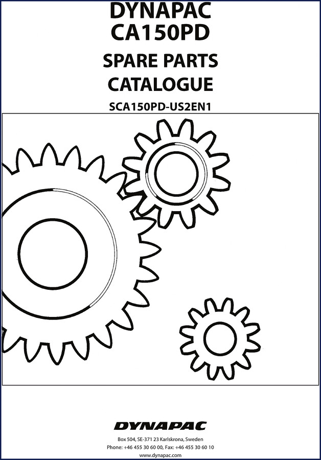 Dynapac CA150PD spare parts catalog cover – 189-page OEM factory manual