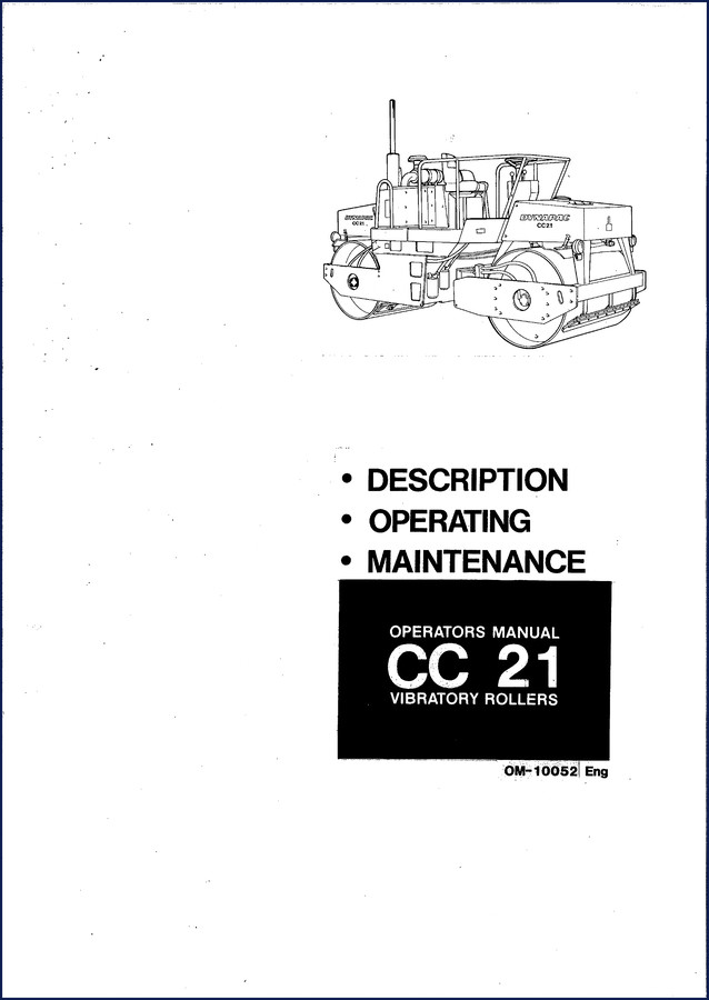 Dynapac CC 21 Parts Catalog cover – 214 pages OEM factory parts manual