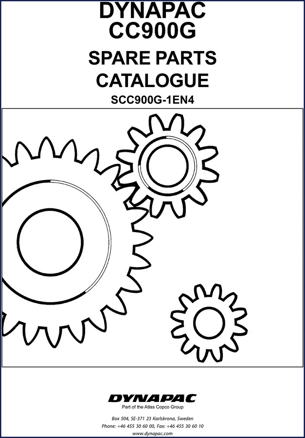 Dynapac CC900G OEM Parts Catalog – 115-page factory spare parts catalogue with exploded diagrams