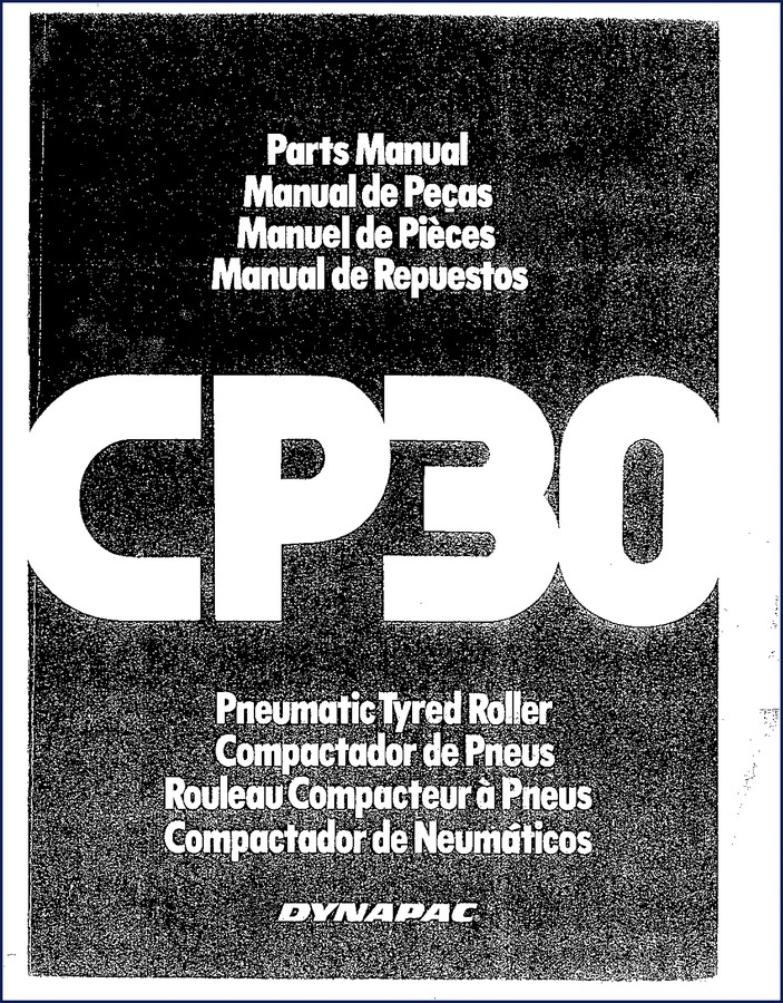 Dynapac CP 30 MBB 1993 parts catalog cover showing roller and model number