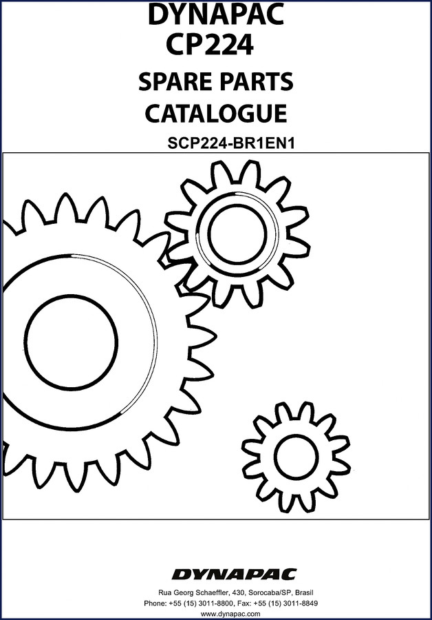 Dynapac CP224 Spare Parts Catalogue cover showing roller model and OEM branding
