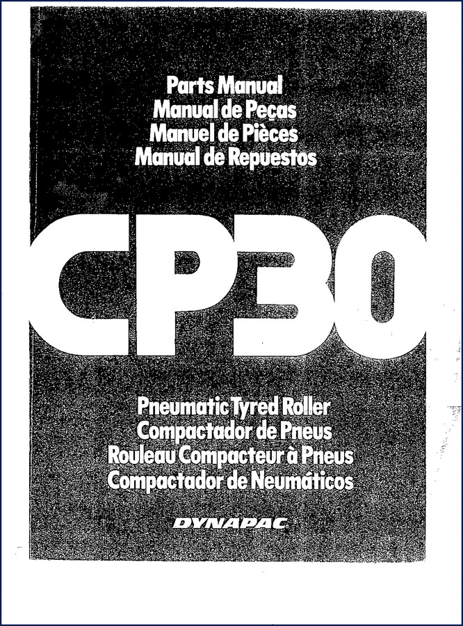 Dynapac CP30 Parts Catalog cover – factory OEM manual 344 pages