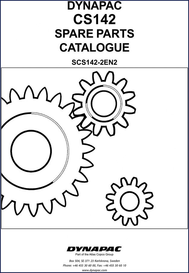 Dynapac CS142 Parts Catalog – 241-page OEM spare parts catalogue cover