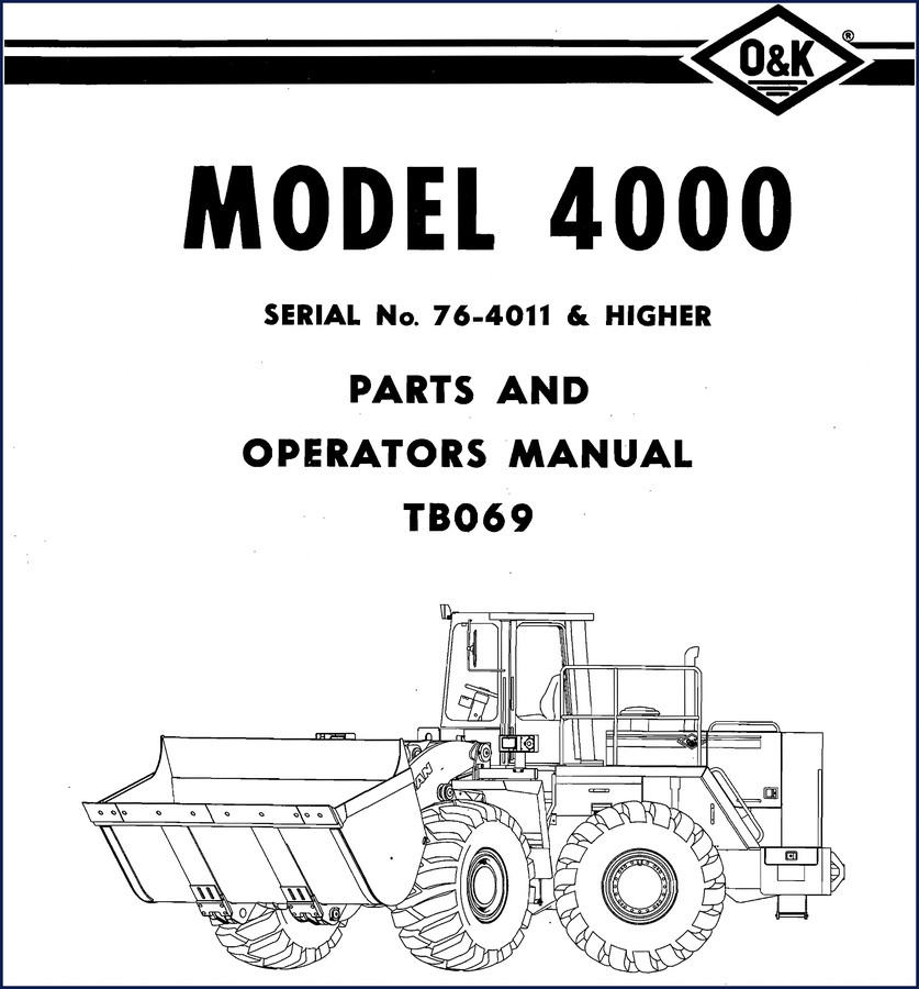 Eaton 4000 1975 Parts Catalog – factory OEM manual cover for Trojan tractor shovel