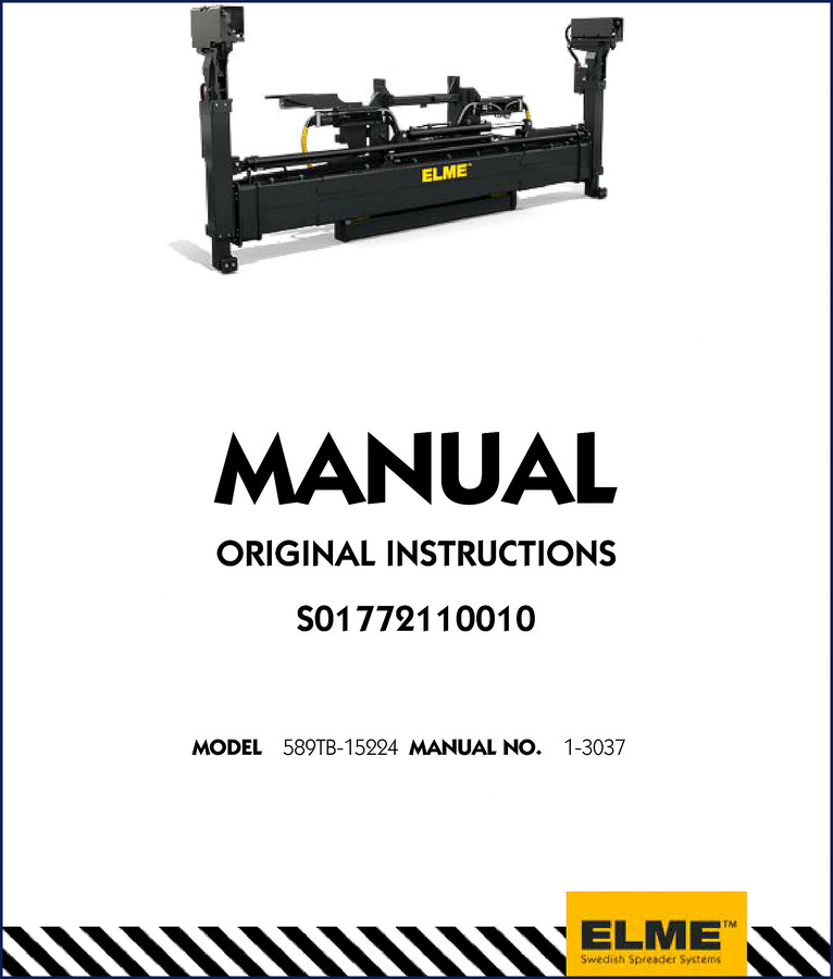 ELME 589TB-15224 Operators Manual 80 pages cover