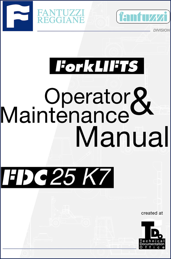 Fantuzzi FDC 25 K7 Operators Manual cover page showing model and manual type