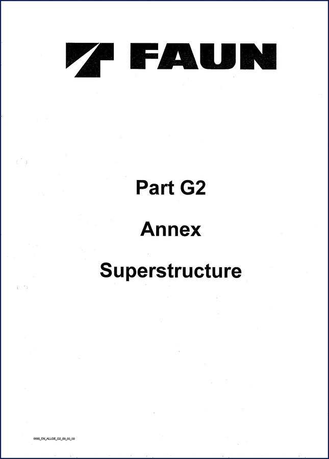 Tadano FAUN ATF 160G 5 Technical Manual cover page showing FAUN logo and model designation