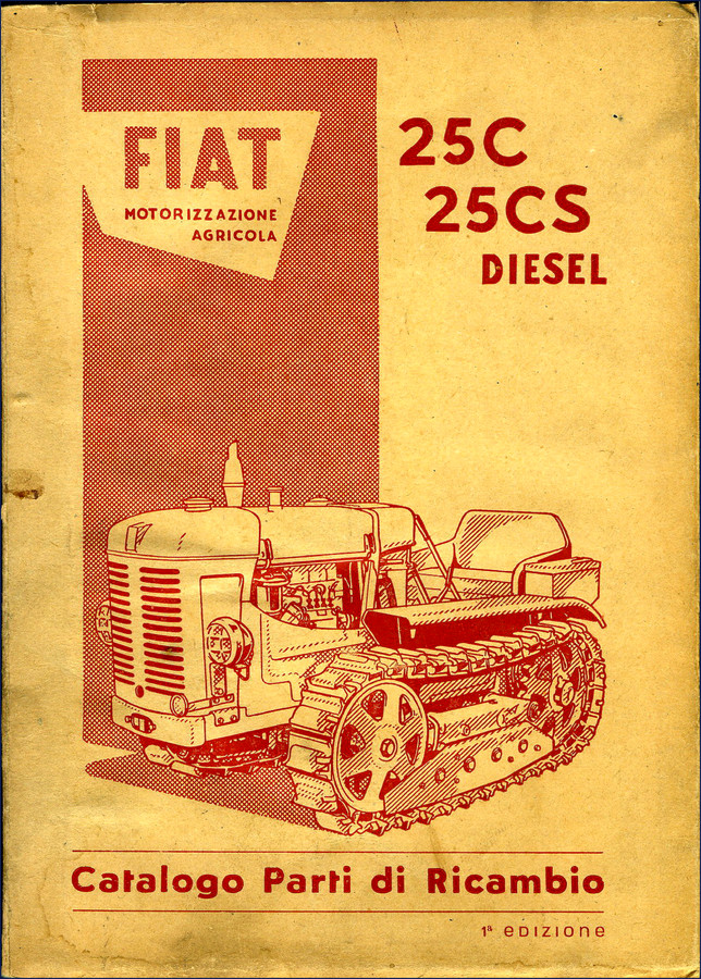 Fiat-allis 25C 25CS parts catalog cover - original OEM factory document