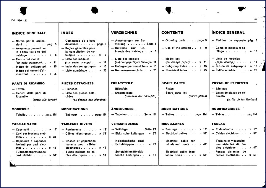 Fiat-allis 550 Parts Catalog – 360-page OEM factory manual cover
