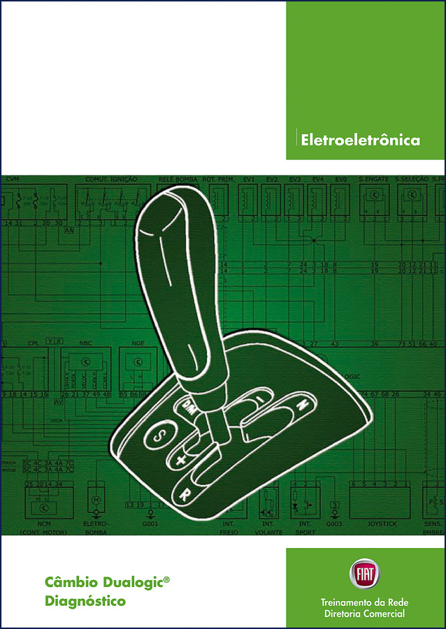 Fiat Dualogic Diagnostics Manual front cover showing electro-hydraulic system diagram