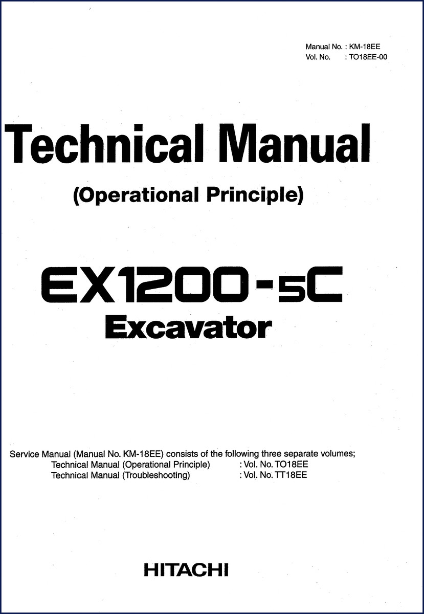Fiat-hitachi EX1200-5C Technical Manual cover page 246 pages OEM