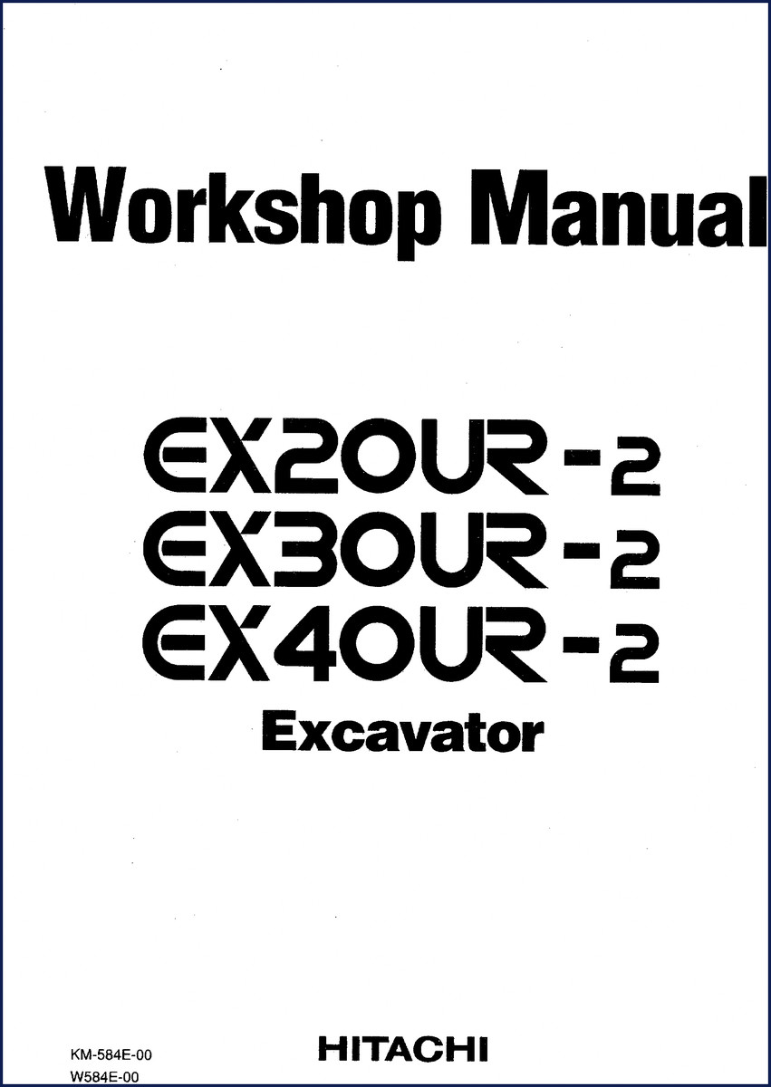 Fiat-hitachi EX20UR-2 EX30UR-2 EX40UR-2 workshop manual cover