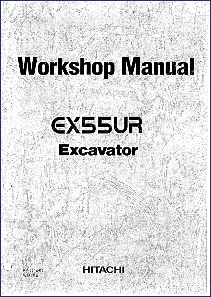 Fiat-hitachi EX55UR Excavator Workshop Manual cover – 350 page OEM service guide