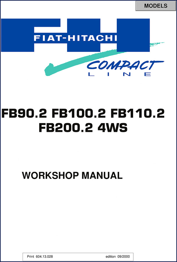 Fiat-hitachi FB200.2 4WS workshop manual cover page 2000 edition