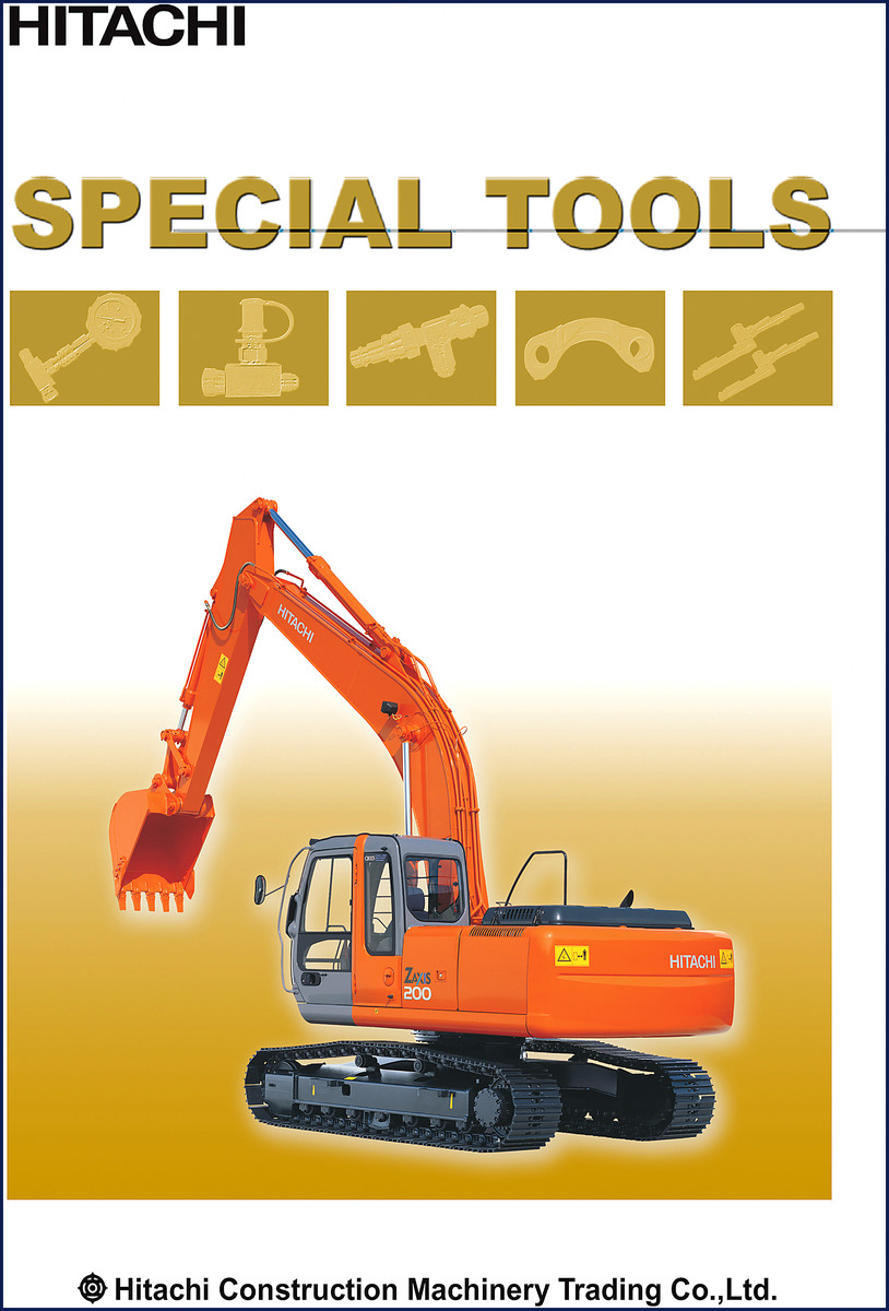 Fiat-hitachi ZAXIS 200 Technical Manual cover showing special tools diagram