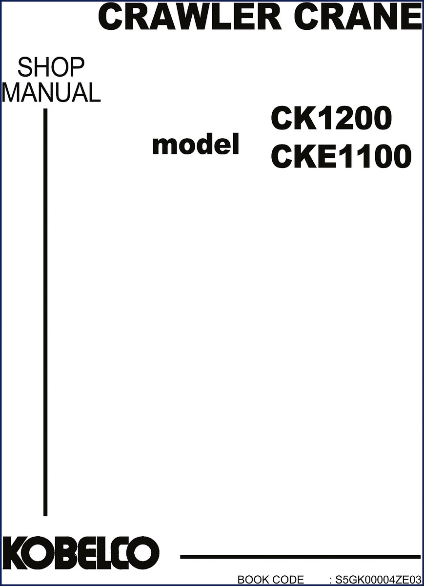 FIAT Kobelco CK1200 Workshop Manual cover – 2006 factory document for backhoe loader