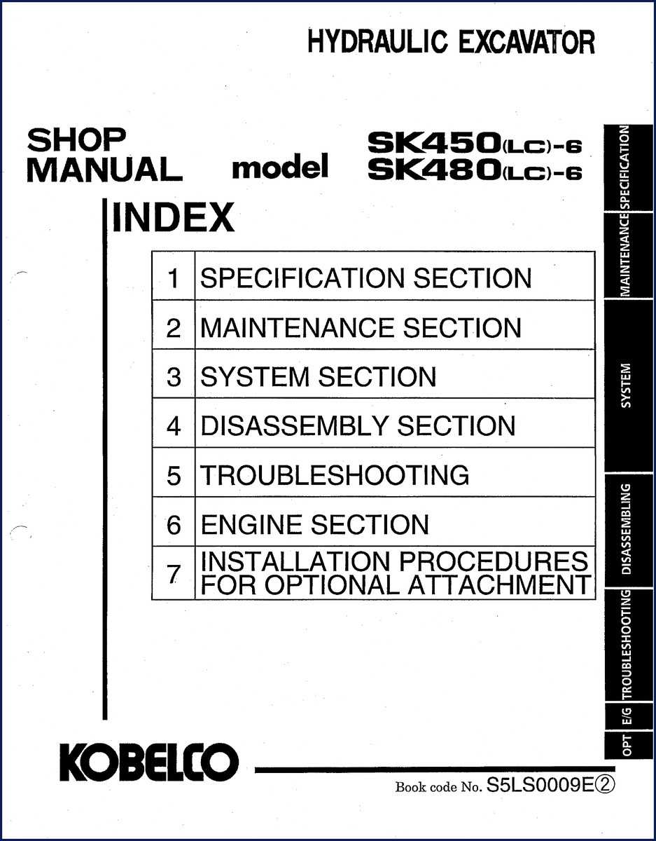 FIAT Kobelco SK450-6 Workshop Manual cover – 1218 page PDF