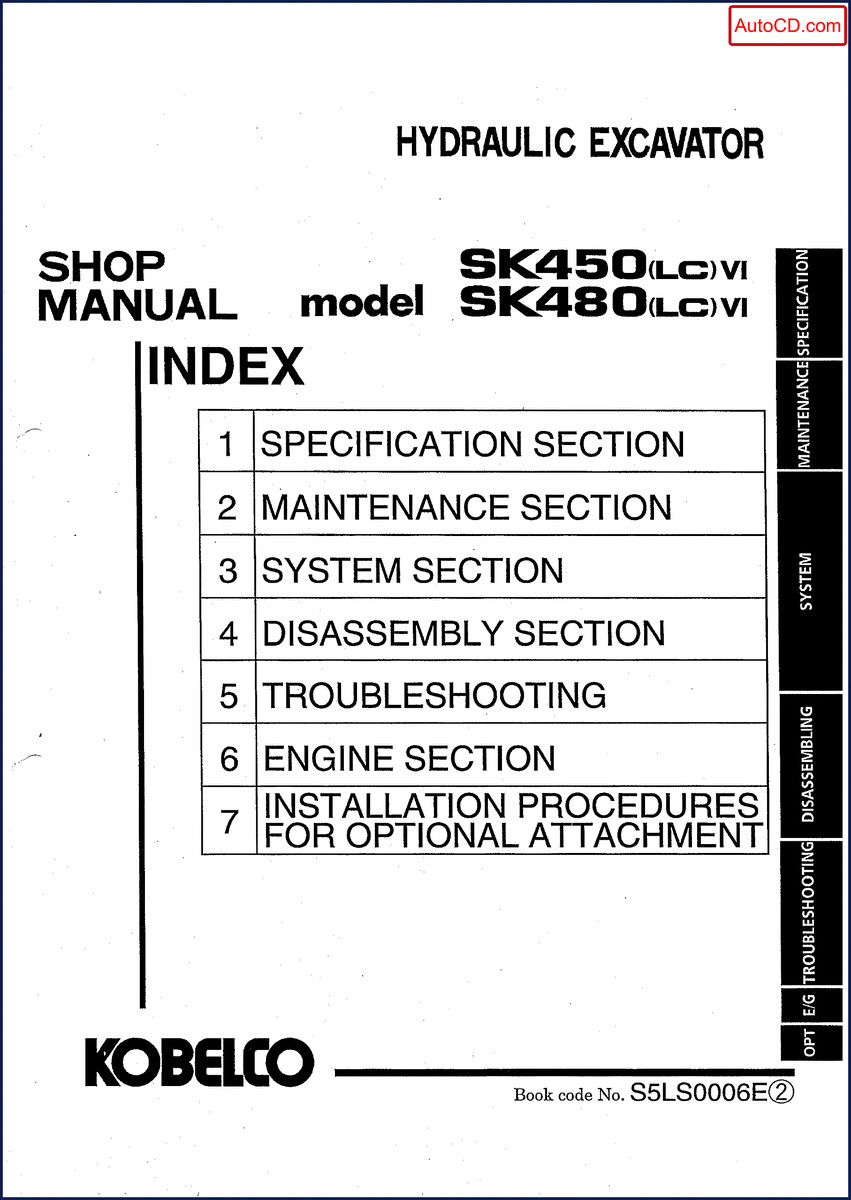 FIAT Kobelco SK450(LC) VI and SK480(LC) VI Workshop Manual cover - 1120-page OEM factory service manual