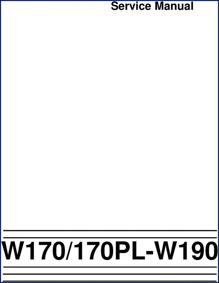 FIAT Kobelco W170 service manual cover showing wheel loader model