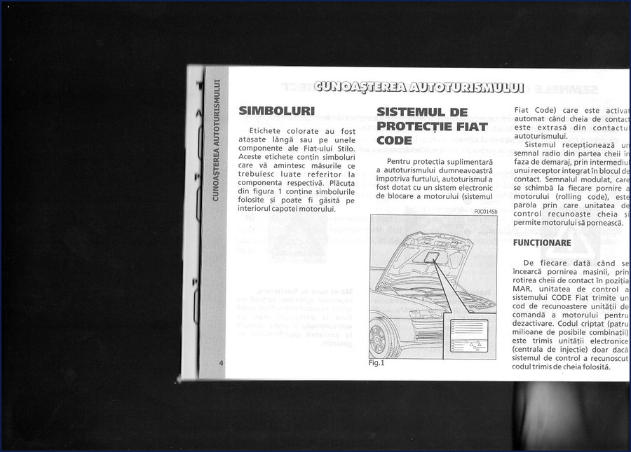 Fiat Stilo User Manual cover – 264 pages OEM factory document for security system and maintenance
