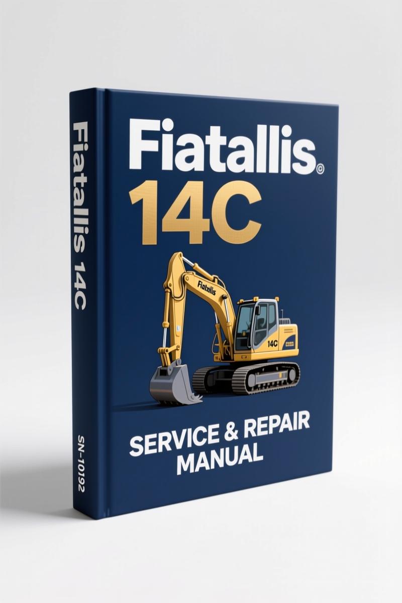 Fiatallis 14C Parts Catalog cover showing crawler model and OEM documentation