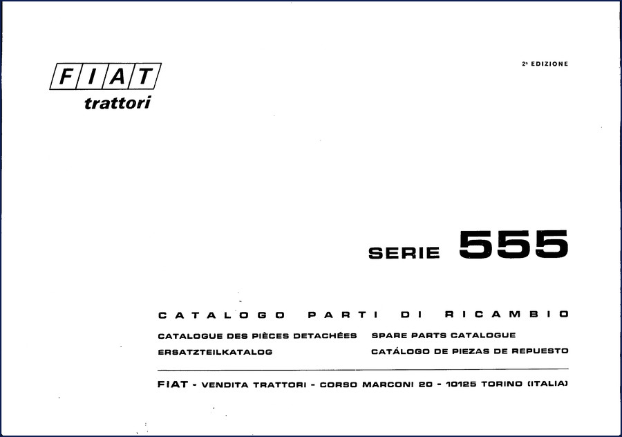 Fiatallis 555 Parts Catalog 287 pages factory OEM manual cover