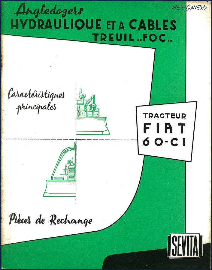 Fiatallis 60-CI Parts Catalog cover – factory parts manual for angledozer and winch attachments