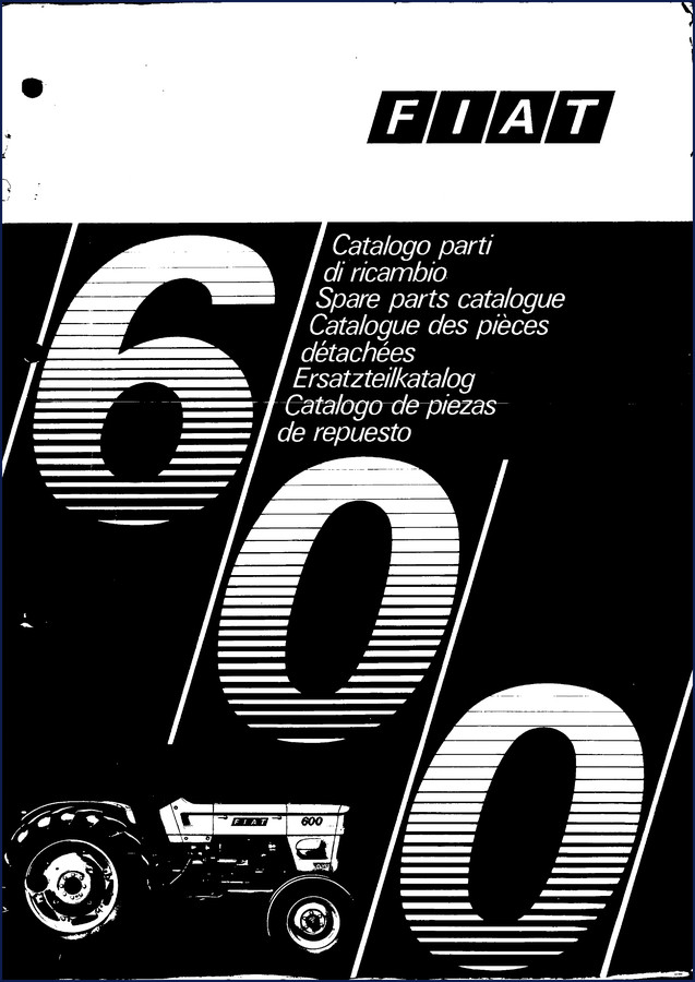 Fiatallis 600 Parts Catalog cover – 370-page OEM factory manual