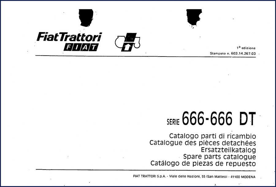 Fiatallis 666 DT parts catalog cover showing model and OEM printing
