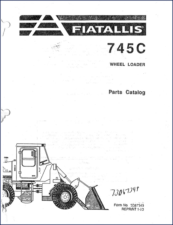 Fiatallis 745C Wheel Loader Parts Catalog 2000 - Factory OEM Parts Breakdown