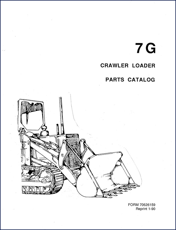 Fiatallis 7G crawler loader parts catalog cover – 1990 edition, 457 pages, OEM factory document