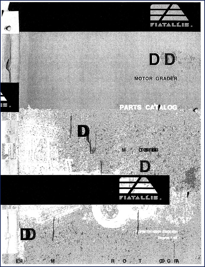 Fiatallis DD Motor Grader Parts Catalog cover - OEM factory document 307 pages