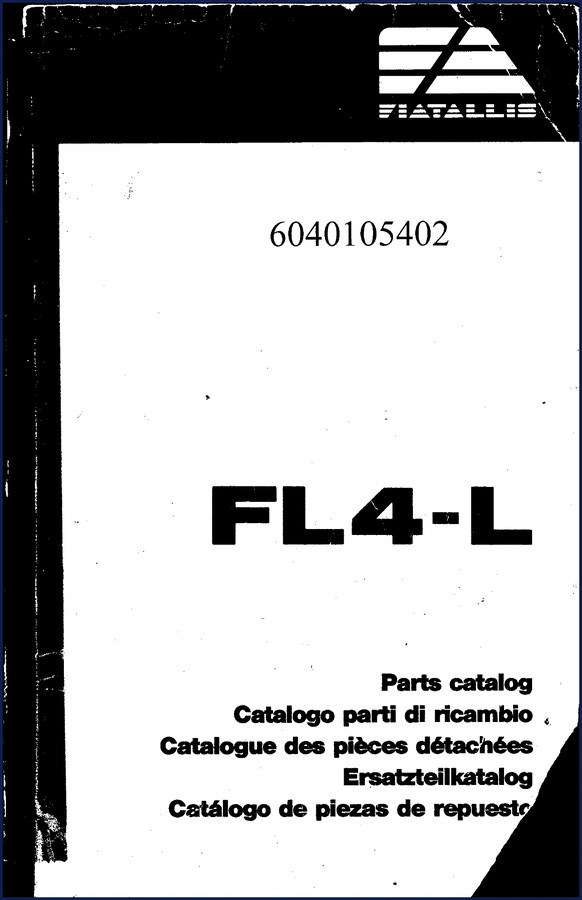 Fiatallis FL4-L Parts Catalog cover - 1979 edition