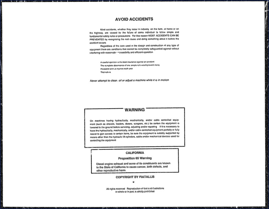 Fiatallis FR11 Wheel Loader Parts Catalog cover – 371 pages OEM factory document