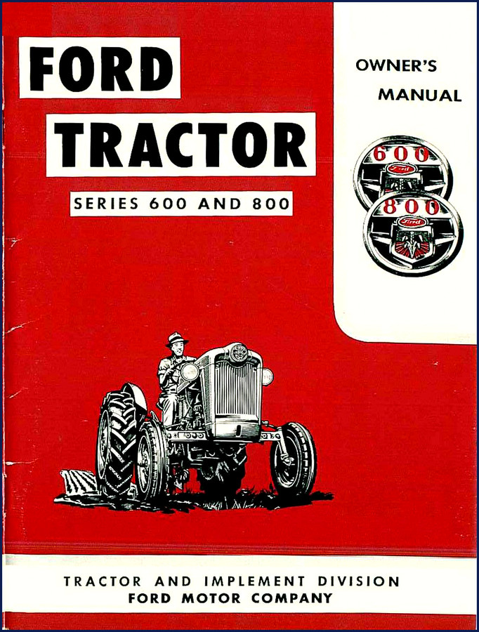 Ford 600 800 1954 Owners Manual cover