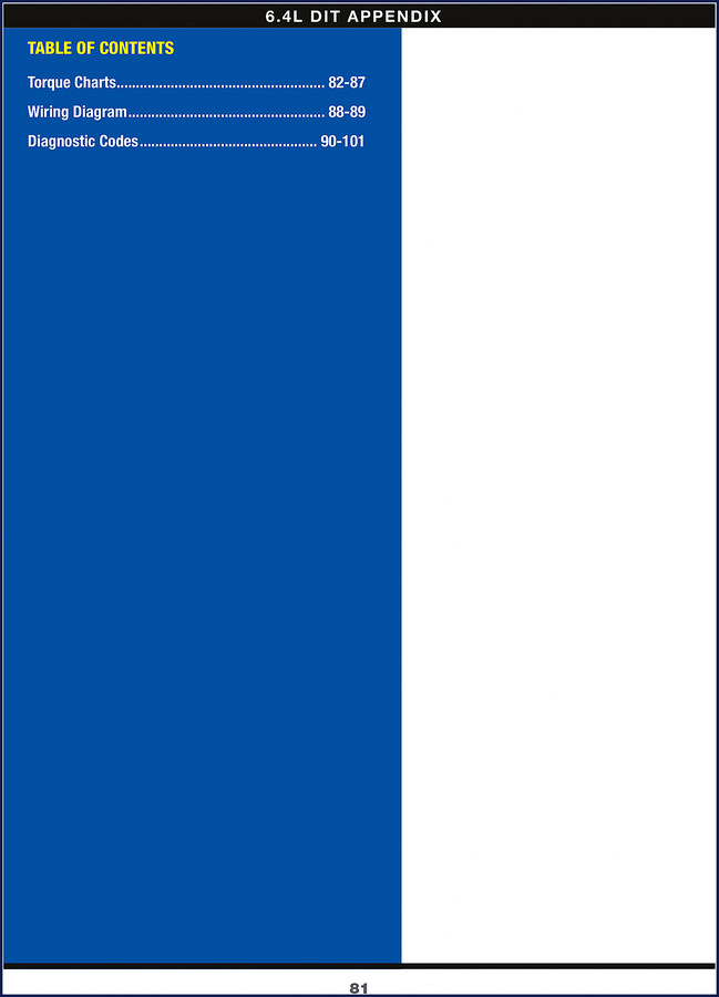 Ford 6.4L Diesel Workshop Manual cover - OEM torque charts and wiring diagram