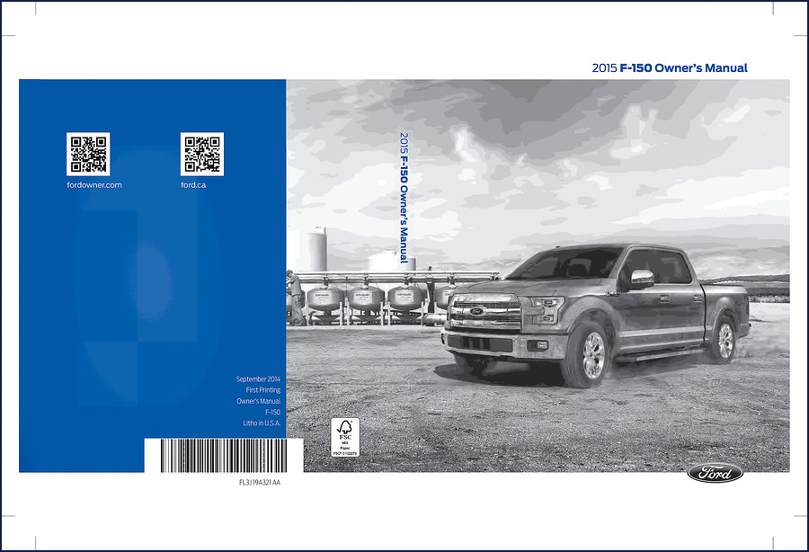 2015 Ford F-150 Owner's Manual – factory user guide cover page showing truck and Ford logo